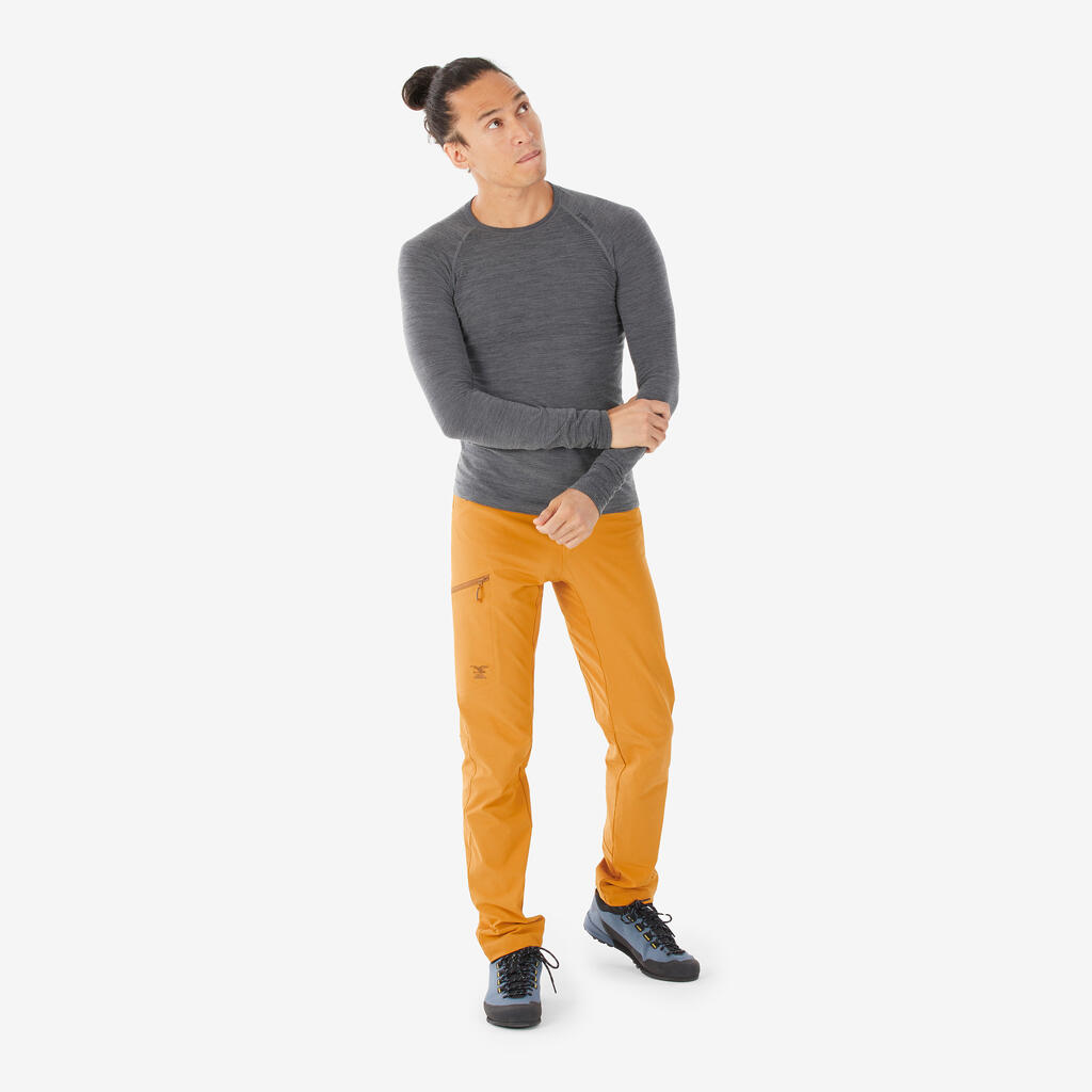 Men's Big Wall Climbing Pants EDGE - Ochre