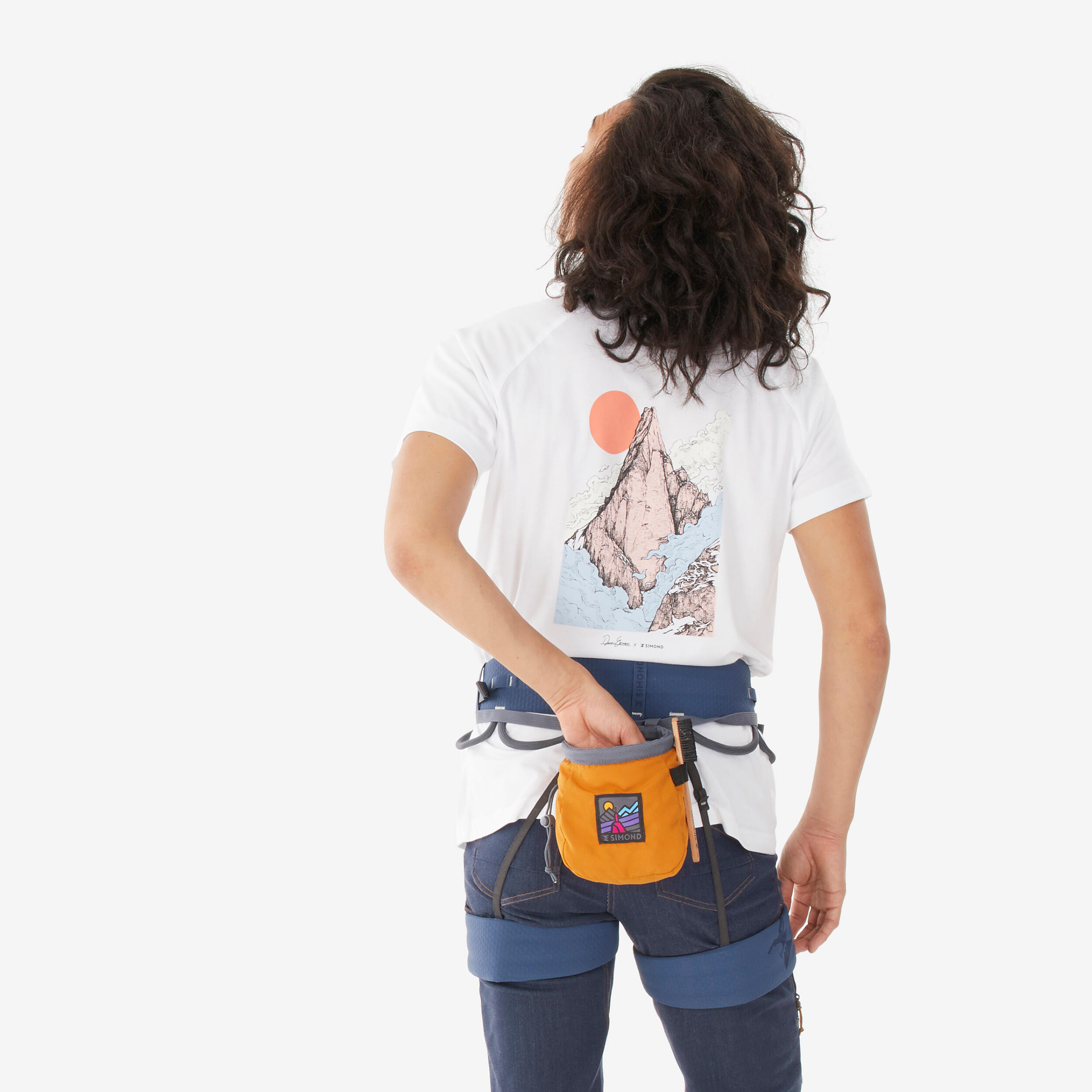 Climbing Chalk Bag - Vertika Size L Orange - SIMOND