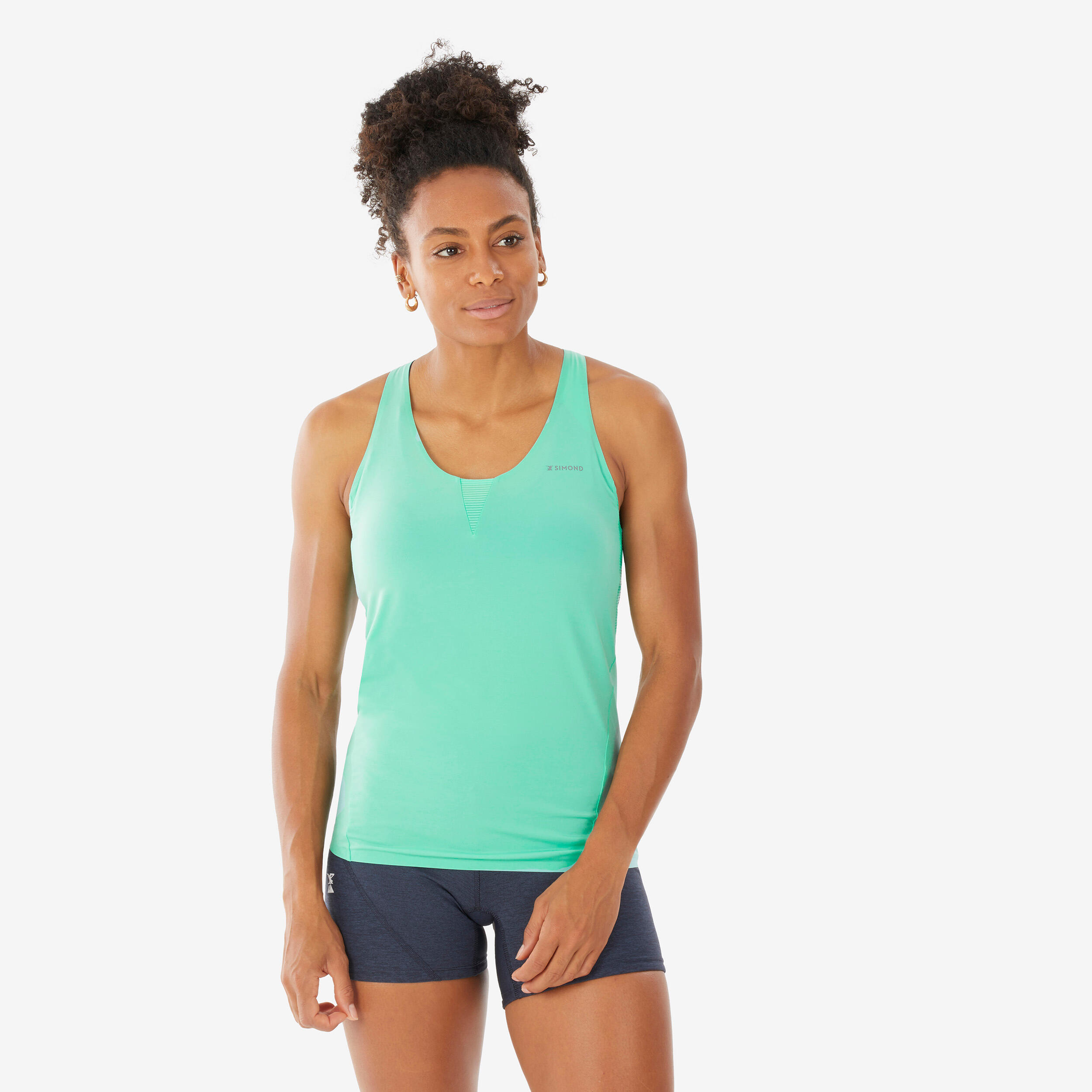 Women s climbing tank top Mint green SIMOND Decathlon