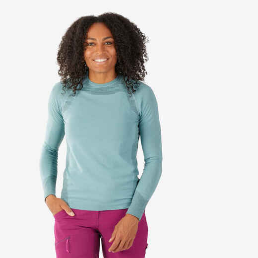 
      Women's Long Sleeve Seamless Wool T-Shirt - ALPINISM
  