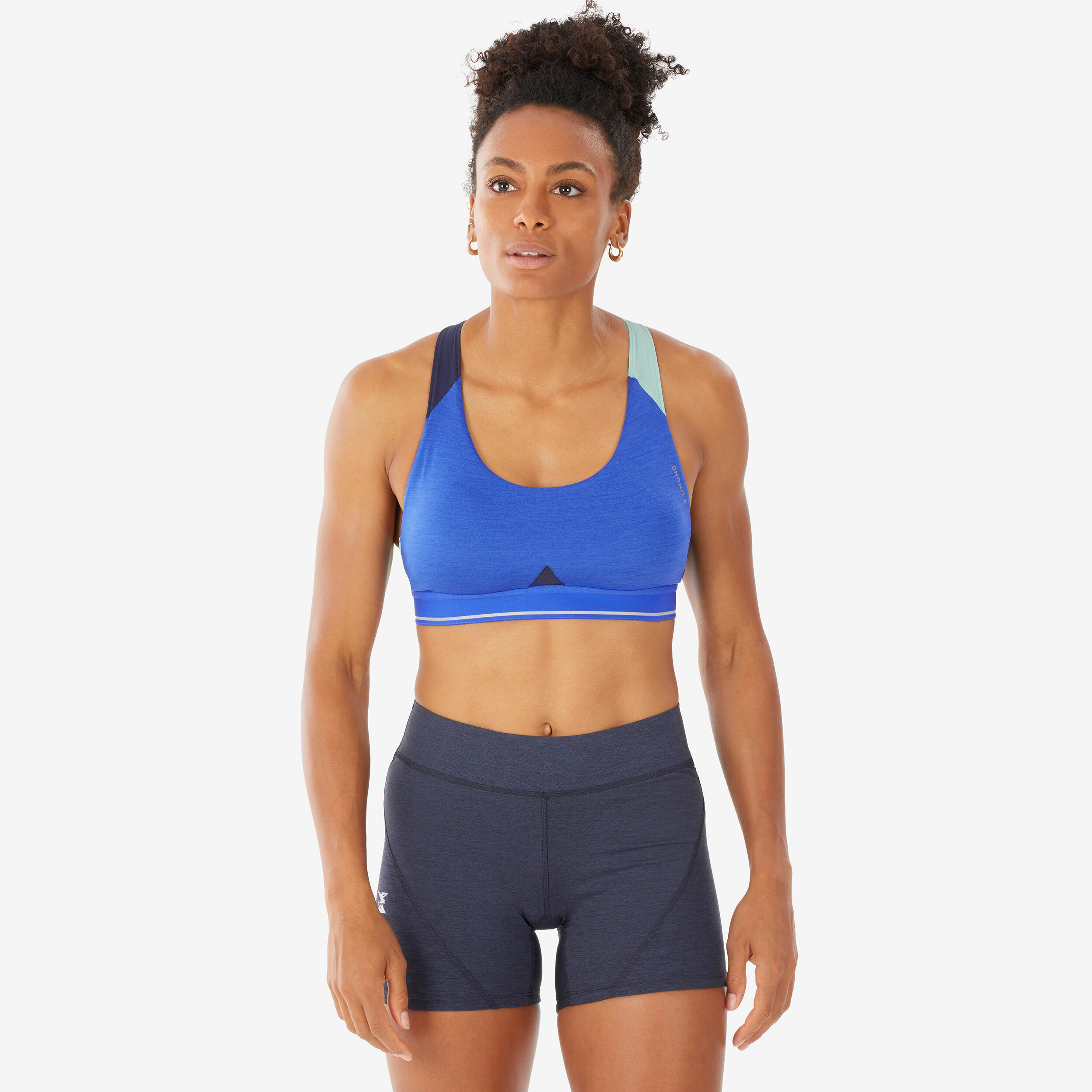 SIMOND WOMEN'S CLIMBING CROP TOP EDGE - BLUE GREEN