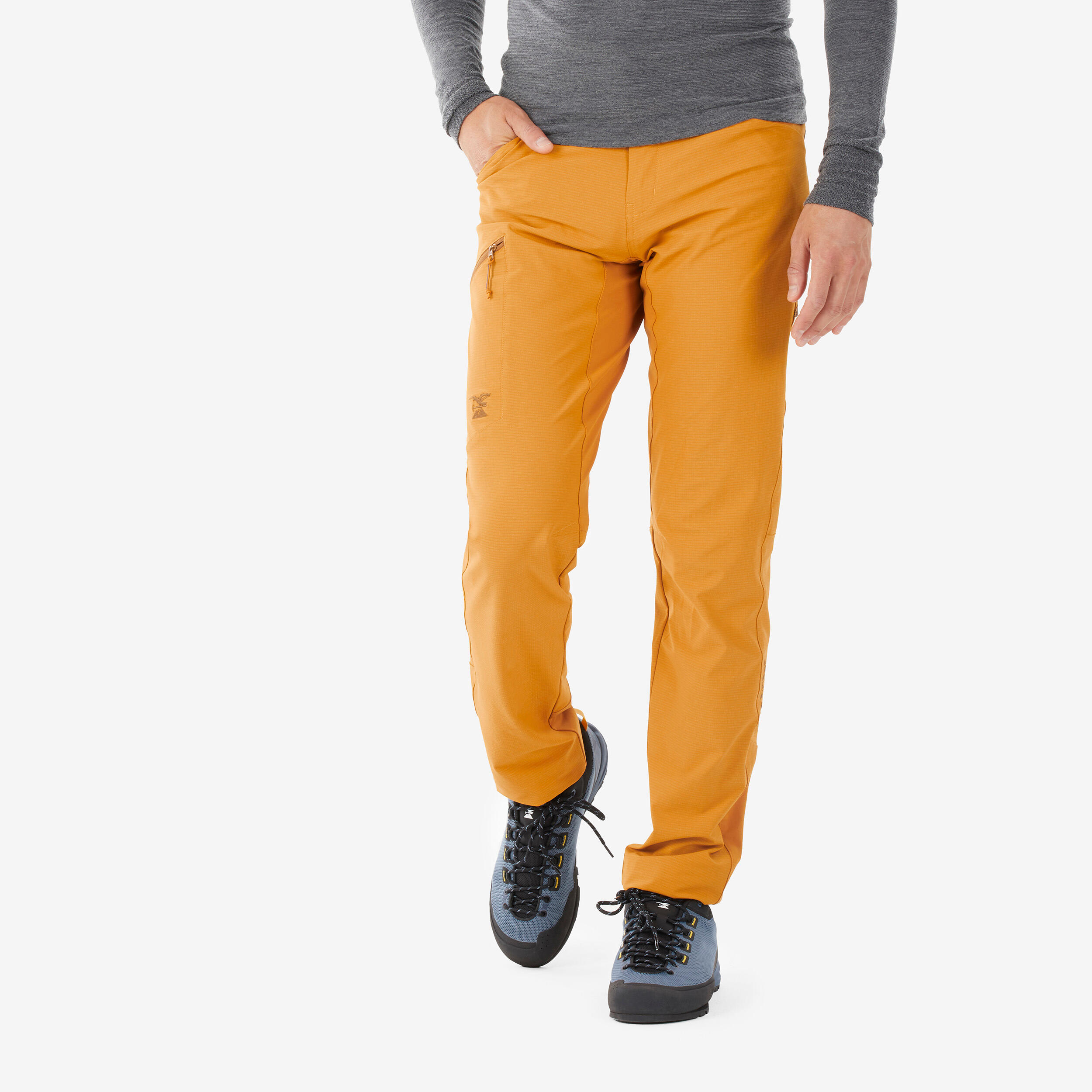 Men's Big Wall Climbing Pants EDGE - Ochre 1/7