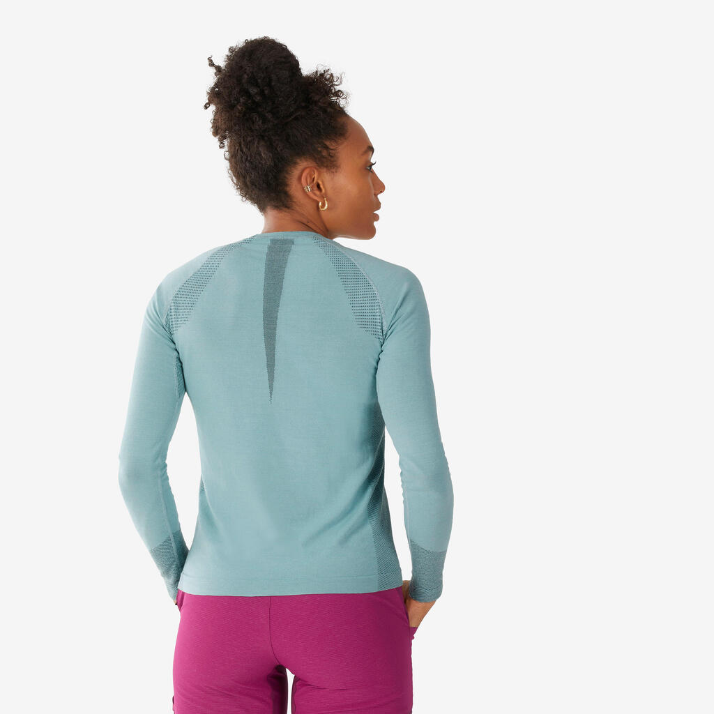 Women's Long Sleeve Seamless Wool T-Shirt - ALPINISM