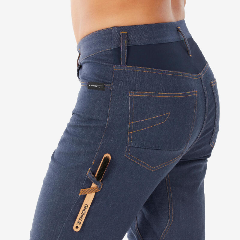 Stevige klimjeans voor heren VERTIKA marineblauw