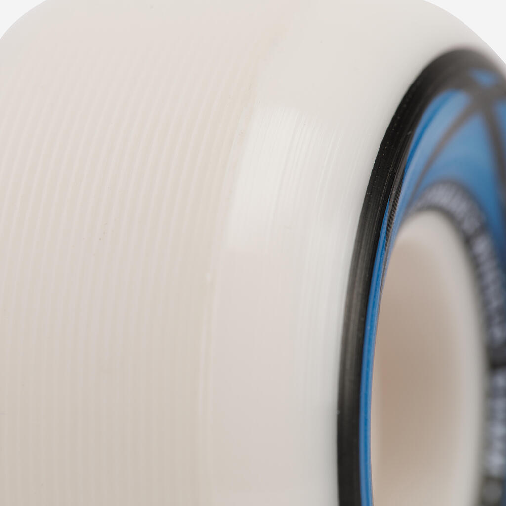 Jeu de 4 roues de skateboard couleur ivoire forme conique taille 54mm, 99a.