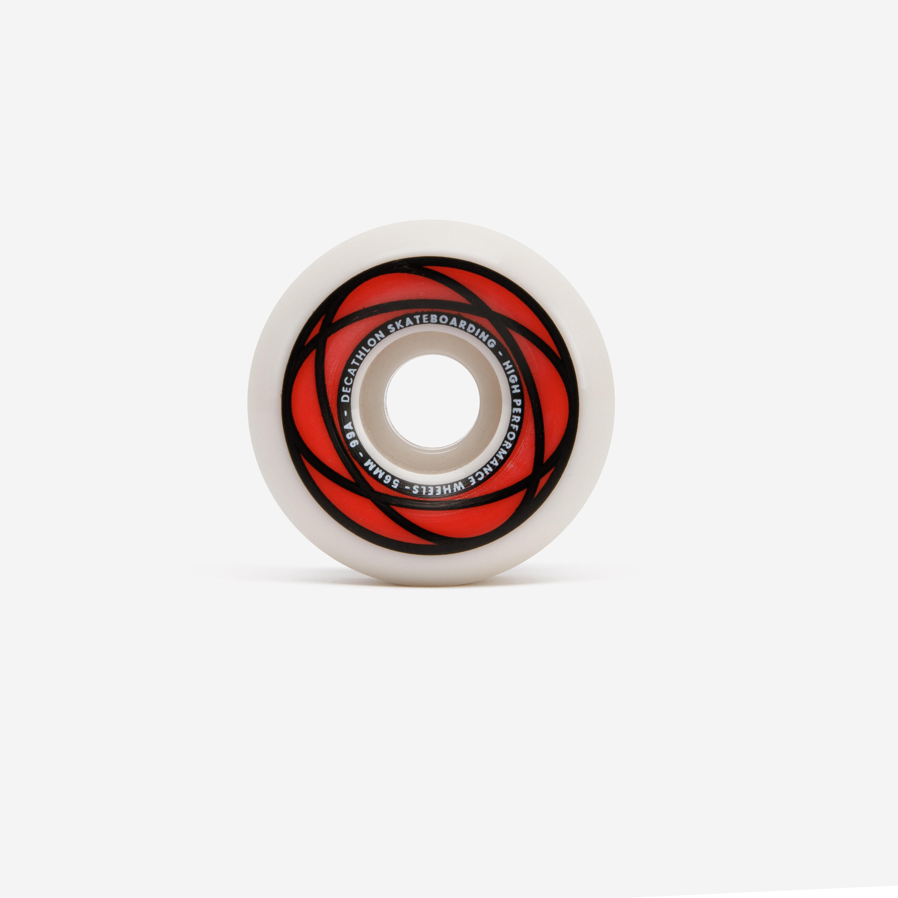 Jeu de 4 roues de skateboard couleur ivoire forme conique taille 56mm, 99a. 2/6
