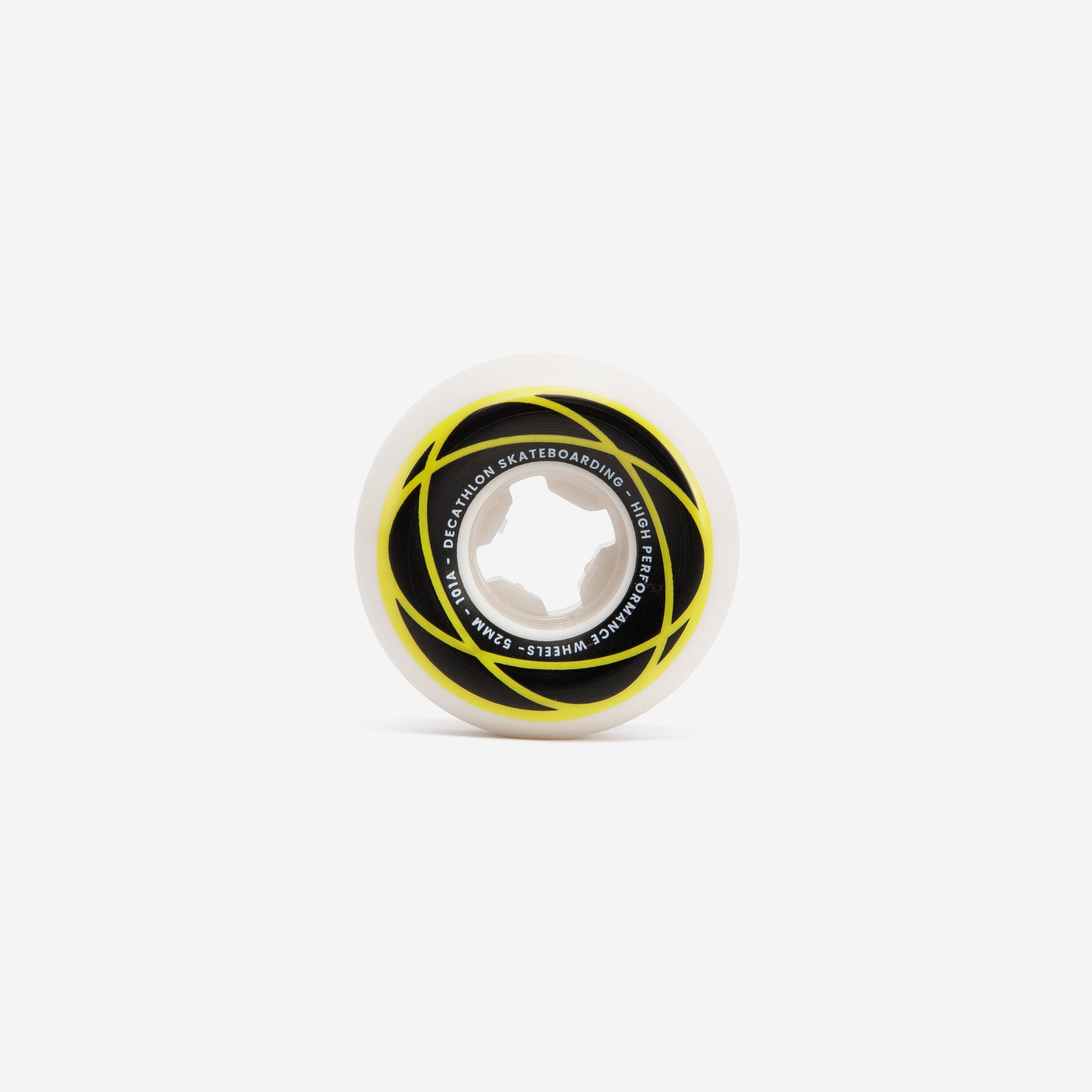 Pack of 4 Skateboard Wheels WH500 Ivory Colour, Conical Shape, Size 56 mm, 101A. -  2