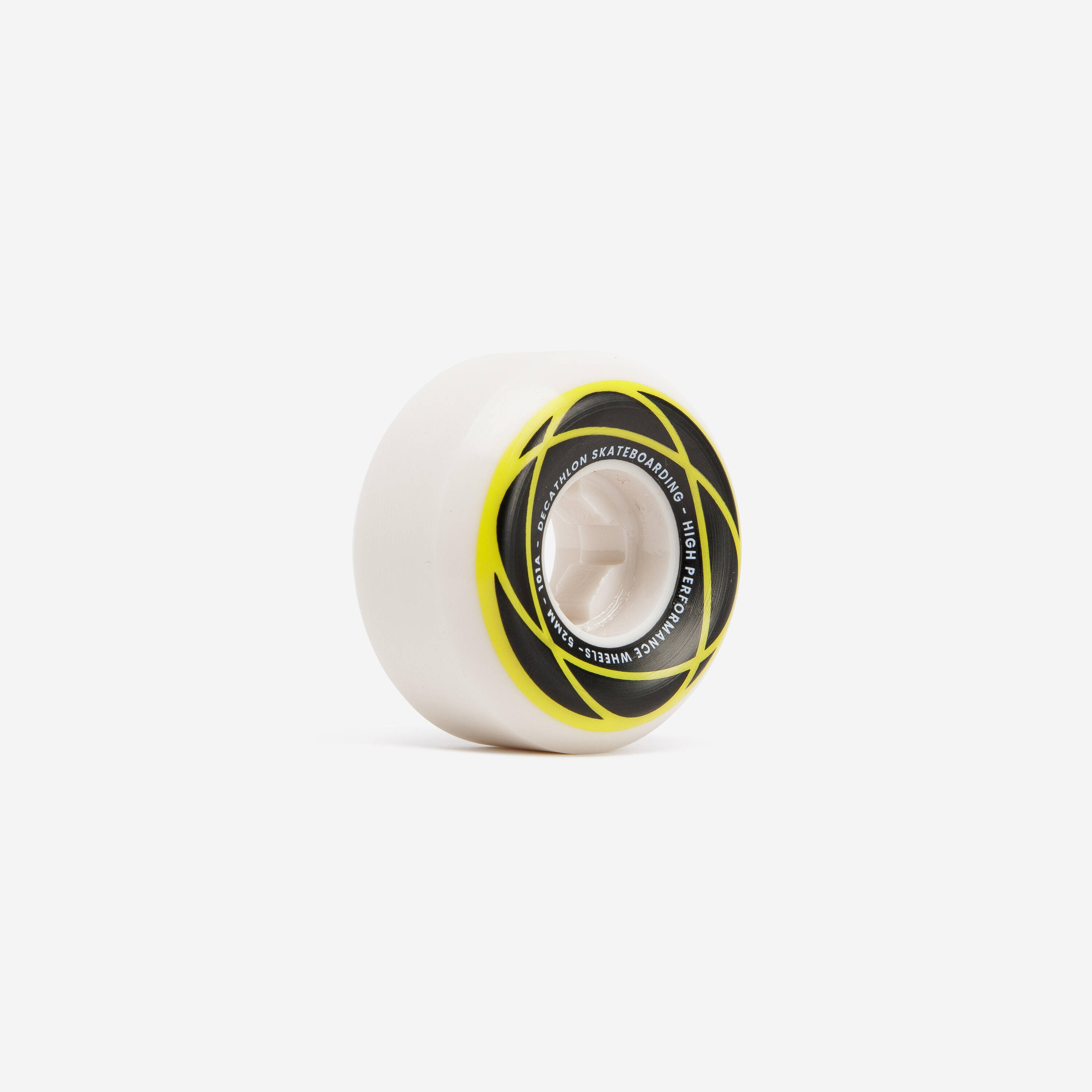 Pack of 4 Skateboard Wheels WH500 Ivory Colour, Conical Shape, Size 56 mm, 101A. -  3