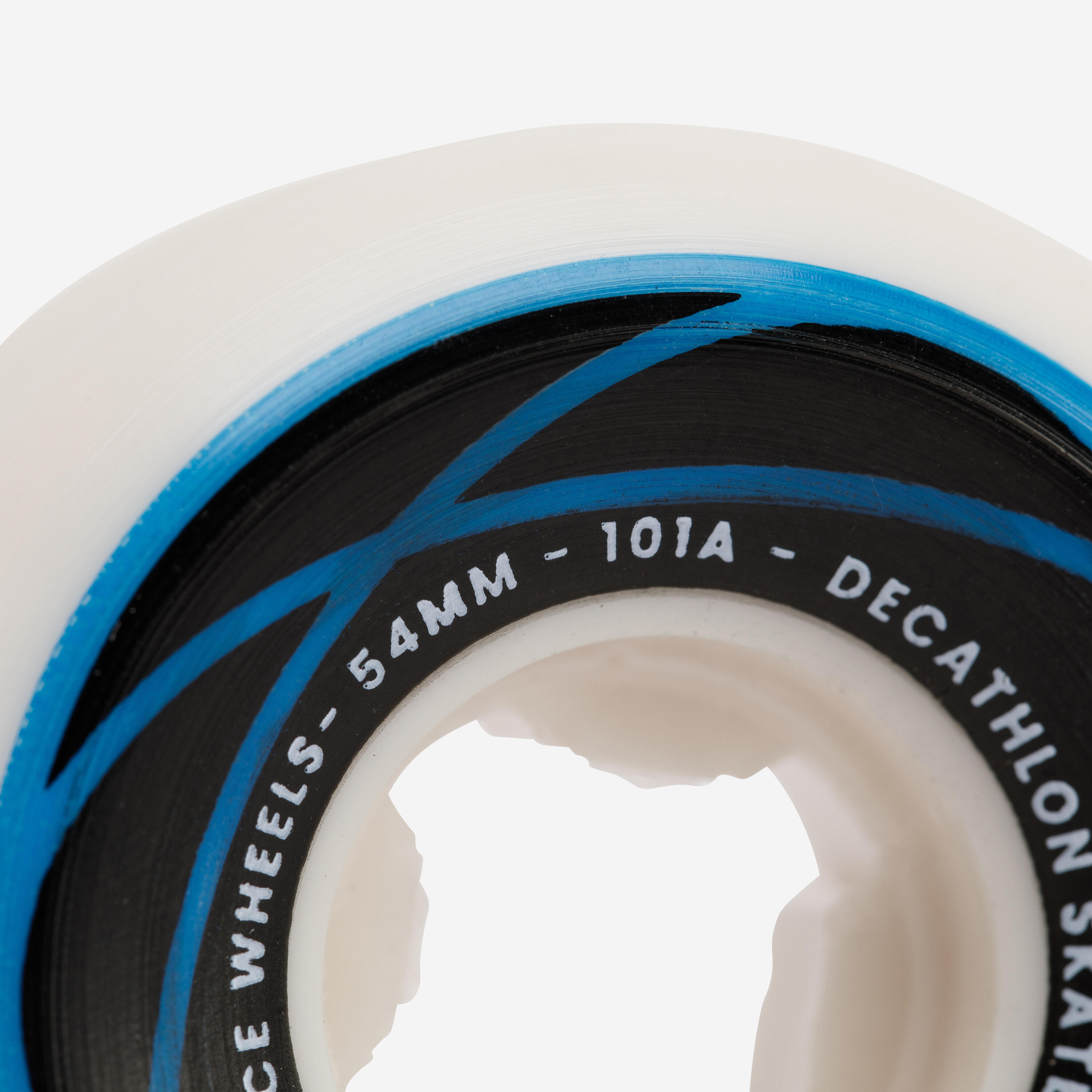 Pack of 4 Skateboard Wheels WH500 Ivory Colour, Conical Shape, Size 54 mm, 101A. 5/6
