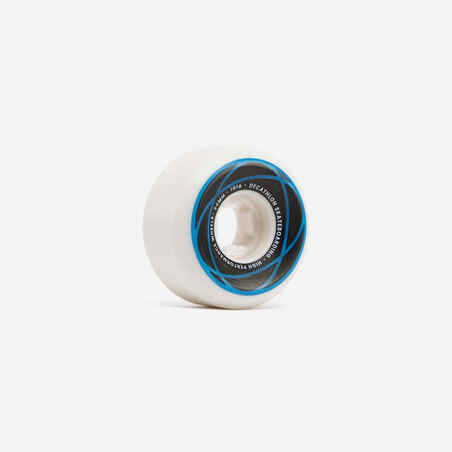 Pack of 4 Skateboard Wheels WH500 Ivory Colour, Conical Shape, Size 54 mm, 101A.