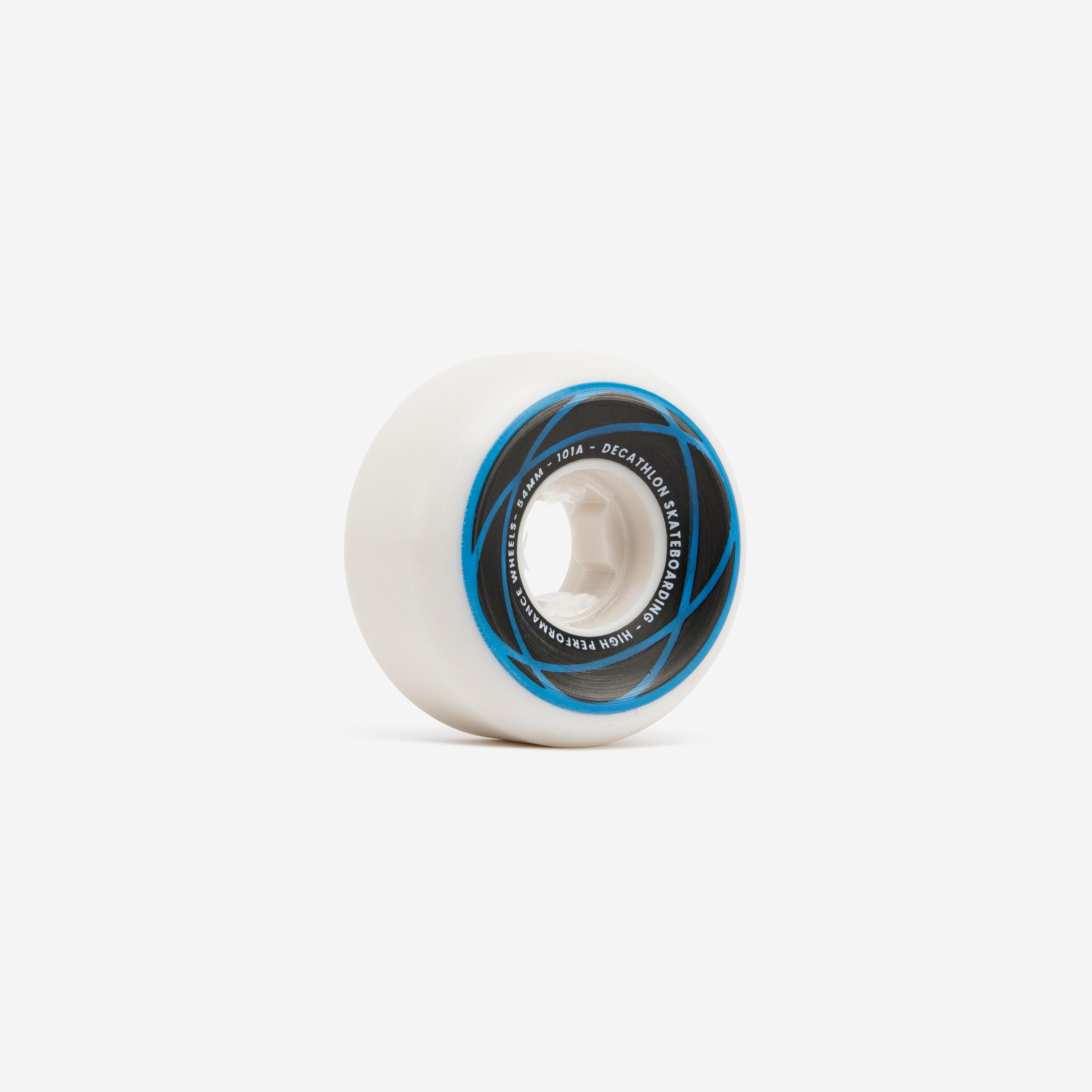 Pack of 4 Skateboard Wheels WH500 Ivory Colour, Conical Shape, Size 54 mm, 101A. 3/6