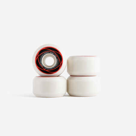 56 mm 101A Conical Skateboard Wheels WH500 4-Pack - Ivory