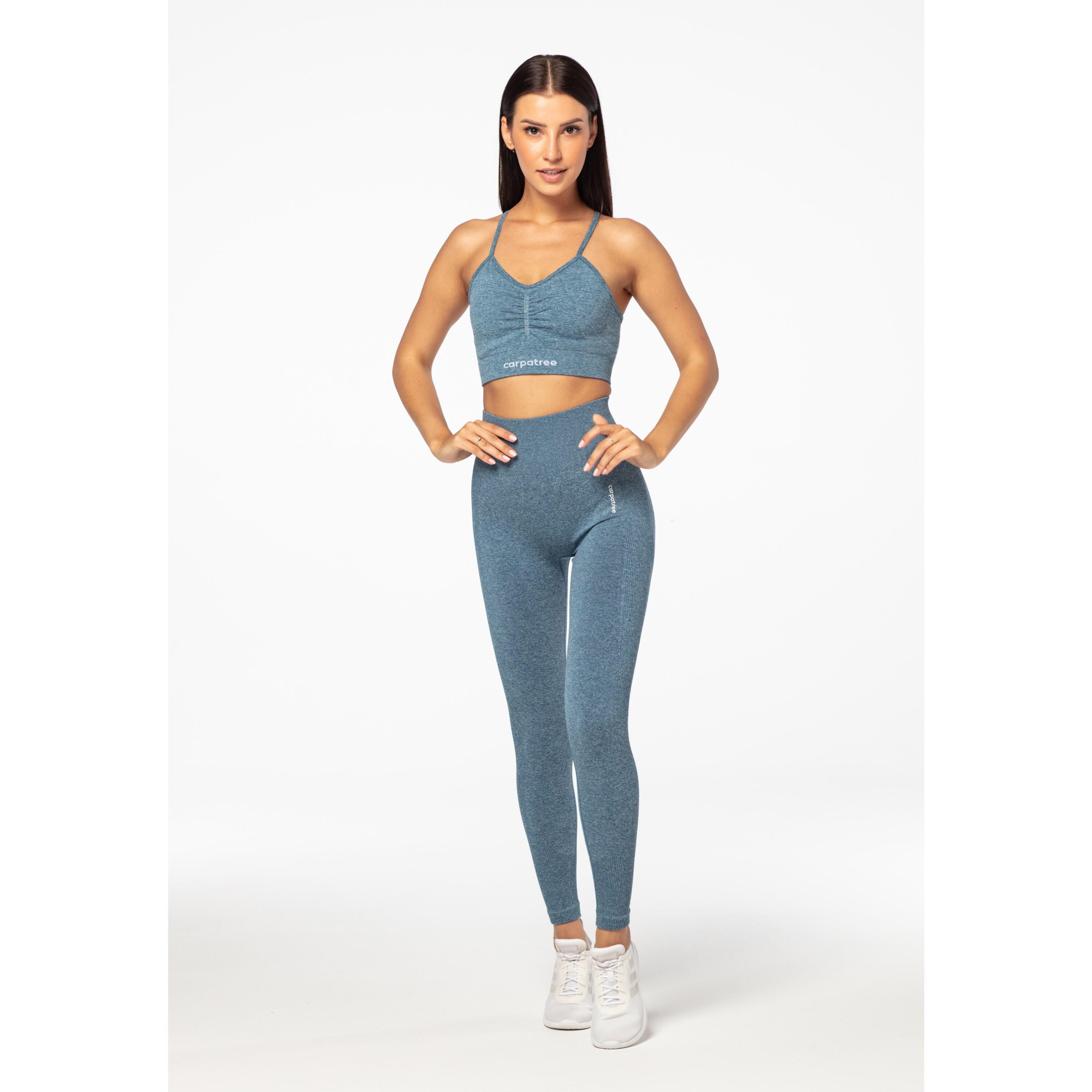 Legginsy bezszwowe Carpatree Allure niebieski melanż 4/5
