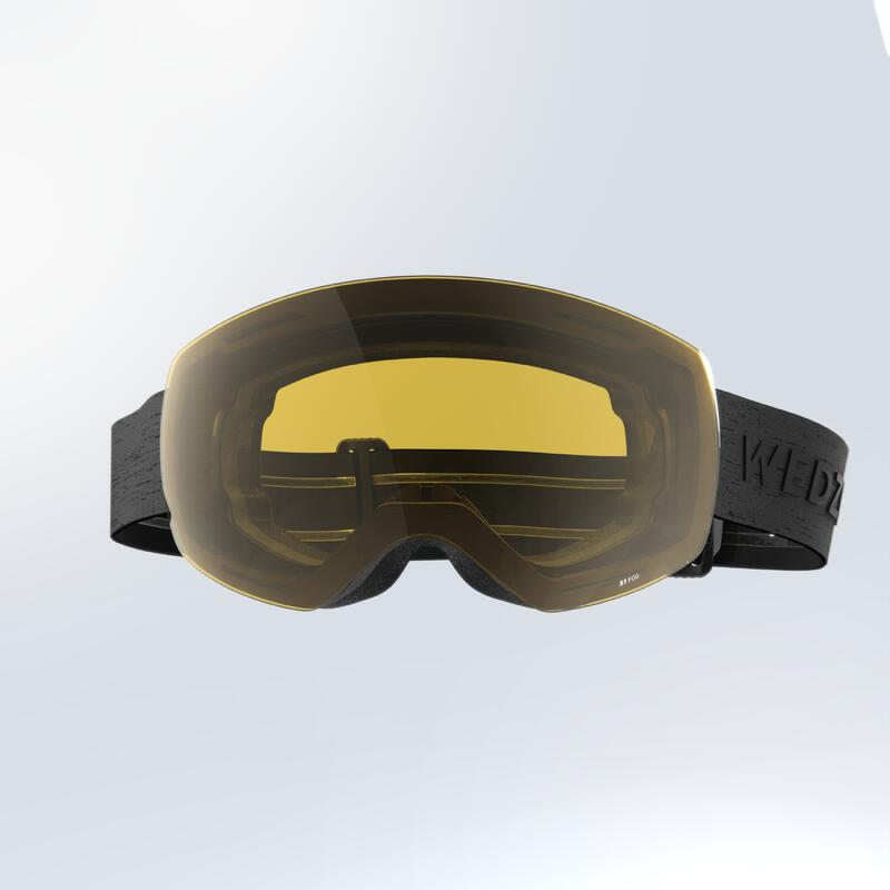 Maschera sci e snowboard adulto e bambino G900 I grigio scuro