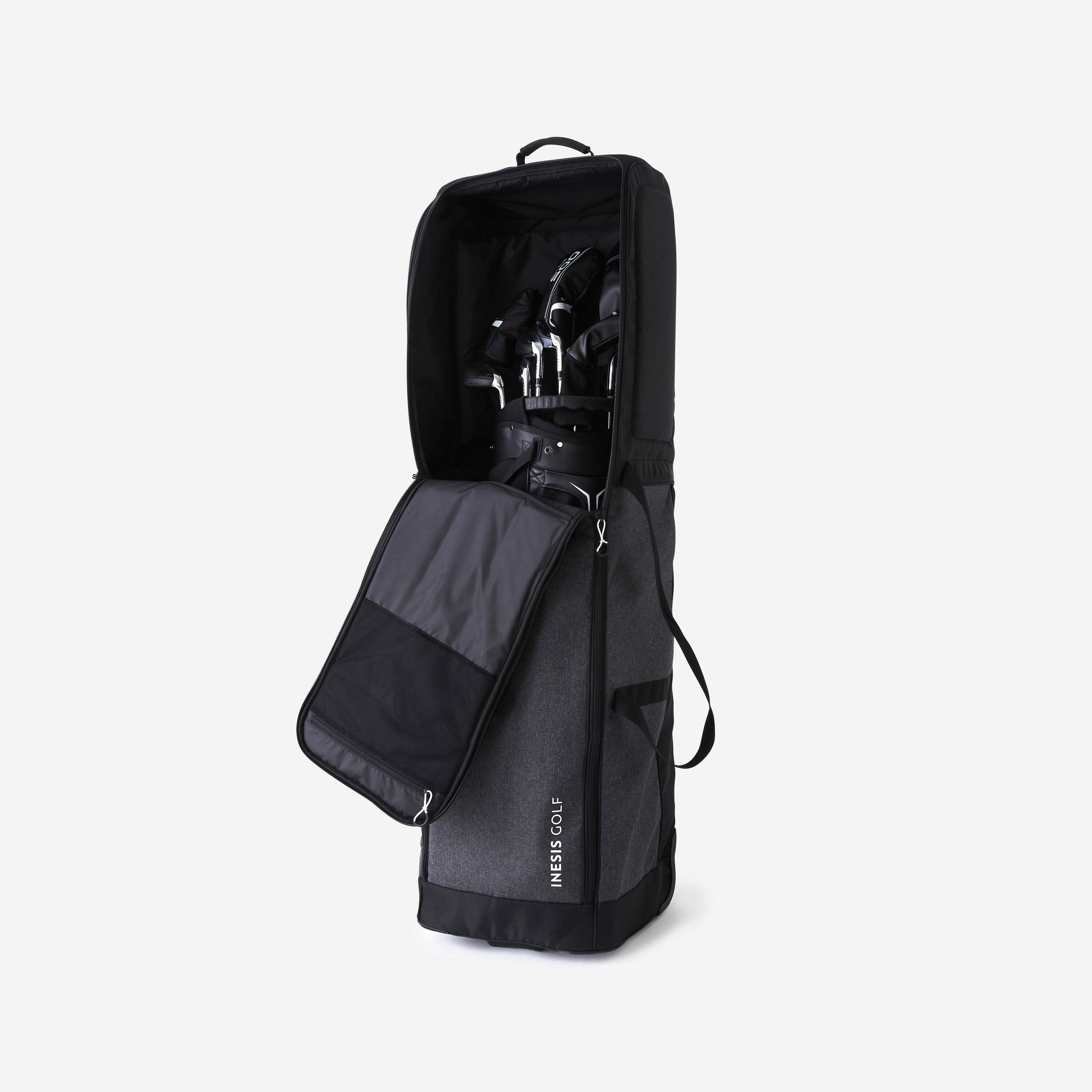 Golf travel rolling cover bag - INESIS grey -  2