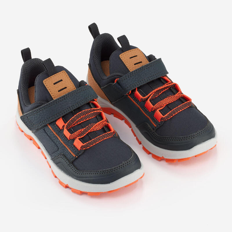 Chaussures de randonnée enfant avec scratch - NH500 LOW BLEU/ORANGE - 28 AU 34