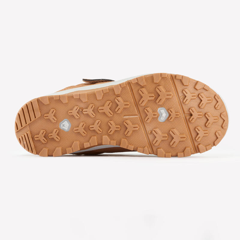 Chaussures de randonnée enfant avec scratch - NH500 LOW MARRON/BLEU - 28 AU 34