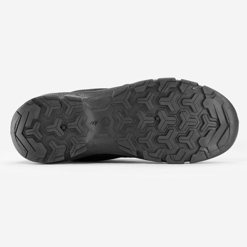 Chaussures de randonnée enfant avec lacets - NH100 noire - 35 AU 38