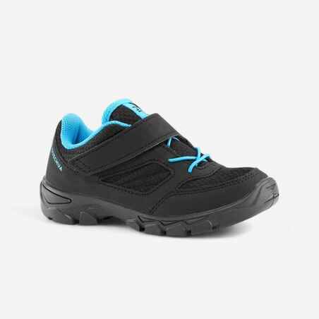 Kids' Velcro hiking shoes  NH100 black - 24 to 34 