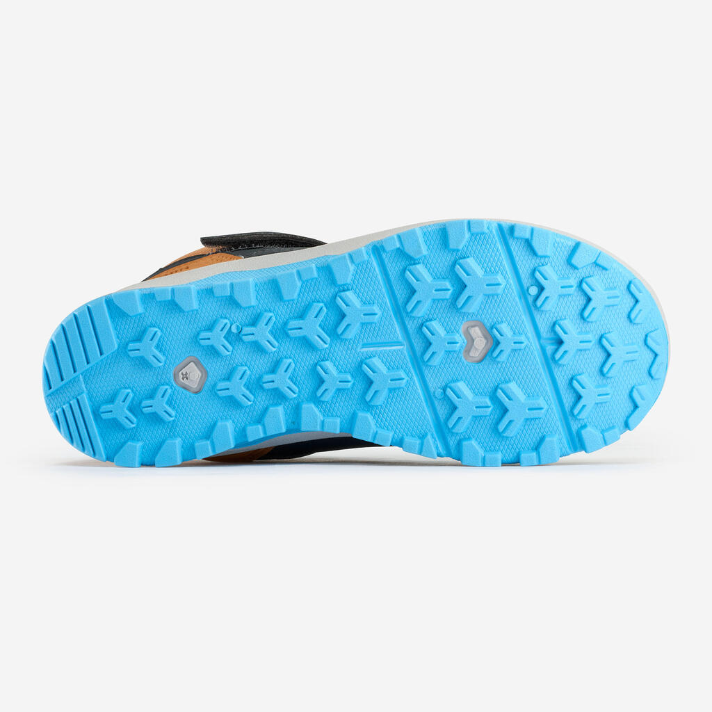 Chaussures de randonnée mid à scratch 28 au 34 enfant, NH500 gris