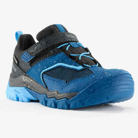 Children's Waterproof Hook and Loop Hiking Boots - CROSSROCK blue - 28–34