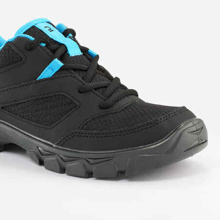 Children's lace-up hiking boots - NH100 BLACK -35–38