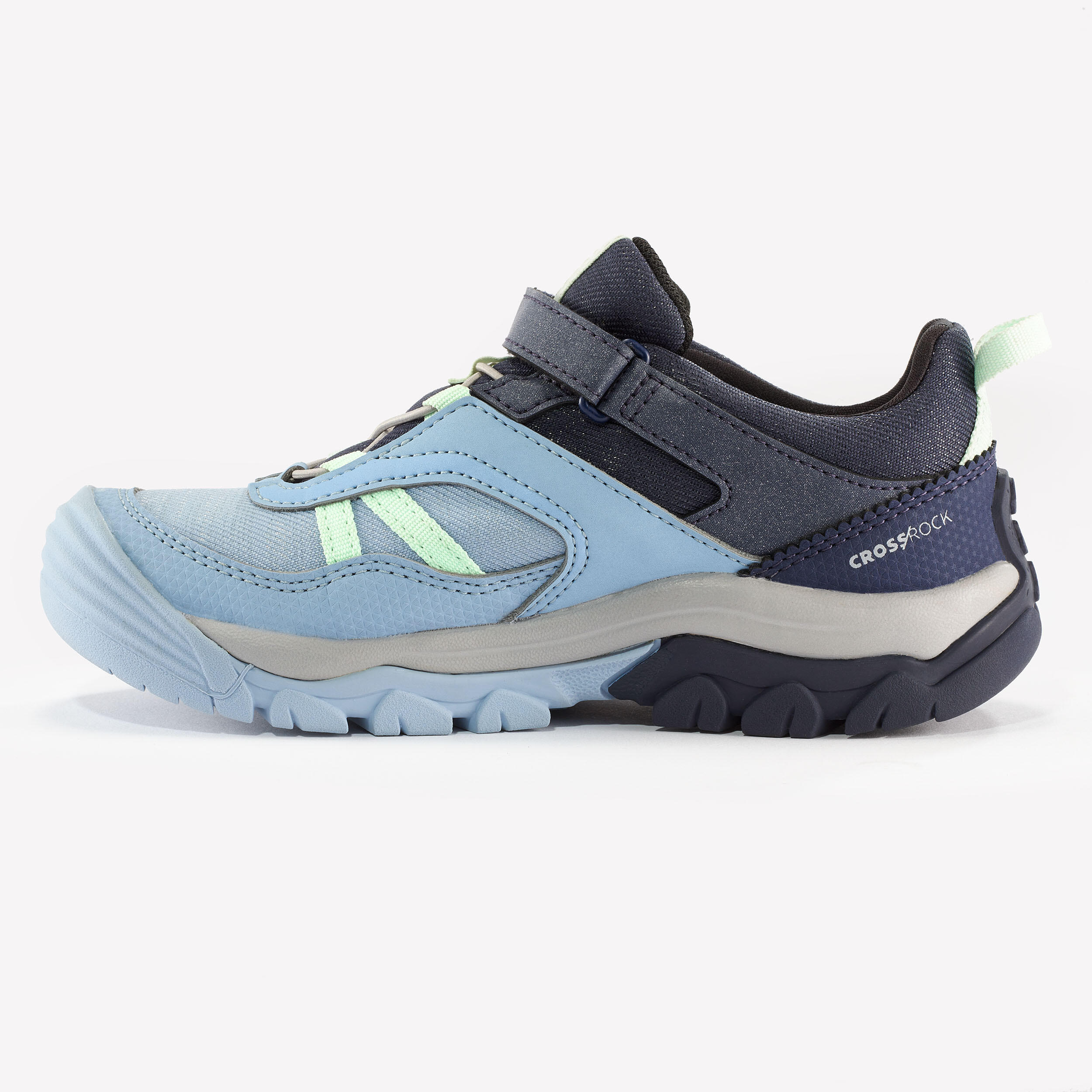 Kids’ Waterproof Hiking Shoes Crossrock Cloudy blue, steel blue