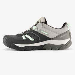 Children's waterproof lace-up hiking shoes - CROSSROCK grey - 35–38