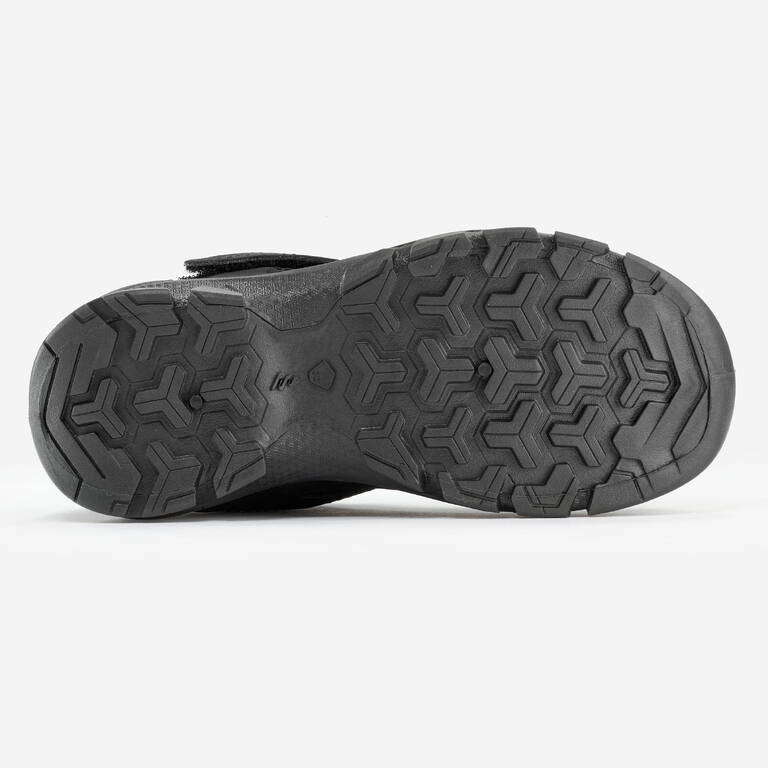 Kids' Velcro hiking shoes  NH100 black - 24 to 34 