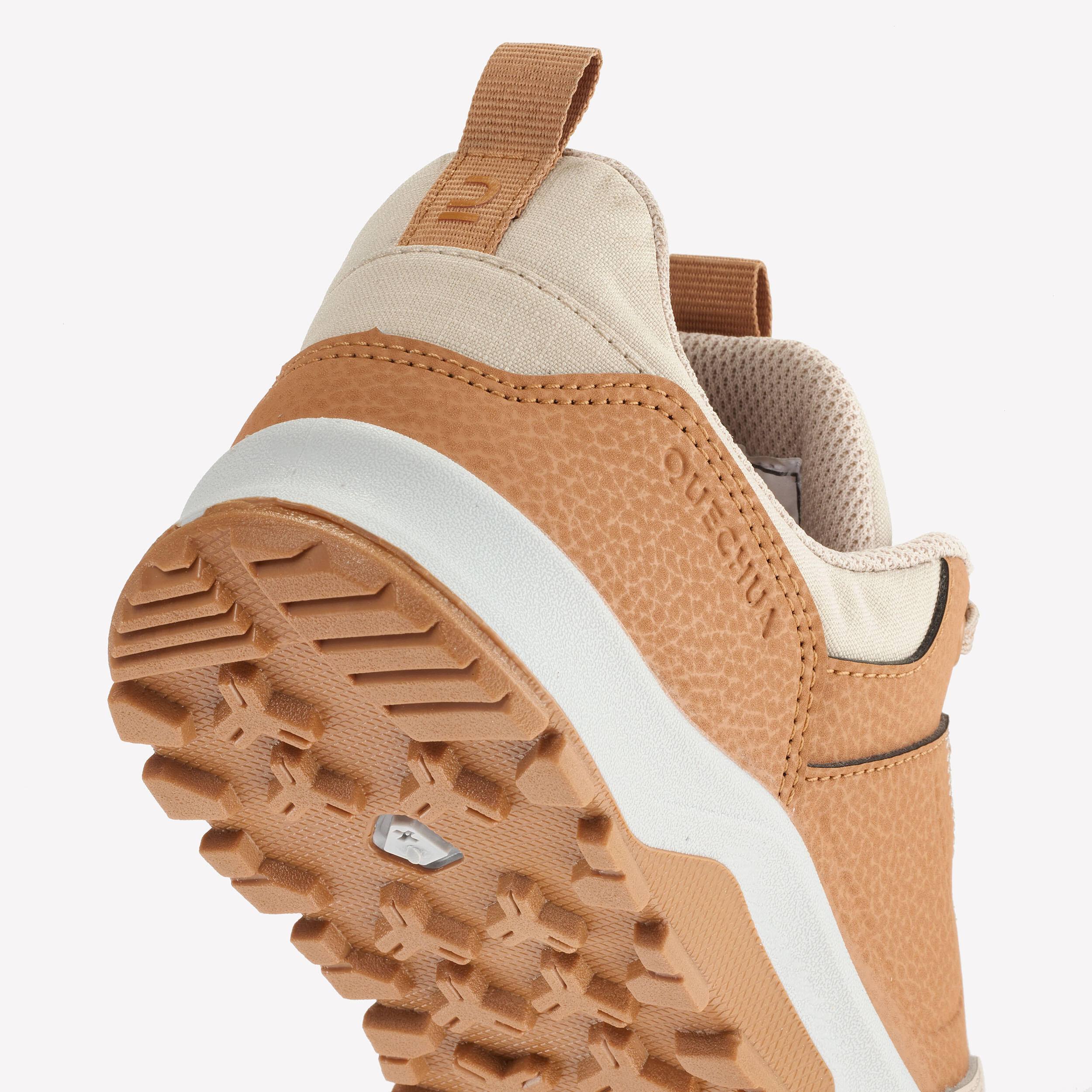 Chaussures de randonnée à lacets déperlantes 35 au 38 enfant, NH500 beige 7/11