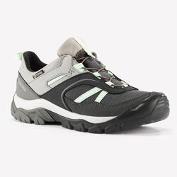 Chaussures imperméables de randonnée enfant avec lacet - CROSSROCK grise - 35-38