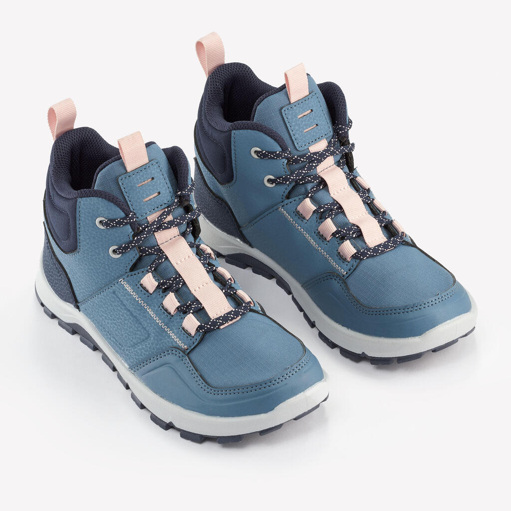 Kids’ Hiking Boots - NH500 MID - UK size 2.5 to 5 - Blue