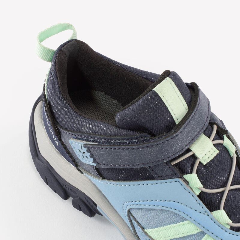 Zapatillas impermeables de senderismo niños - CROSSROCK azul claro - 28 a 34 
