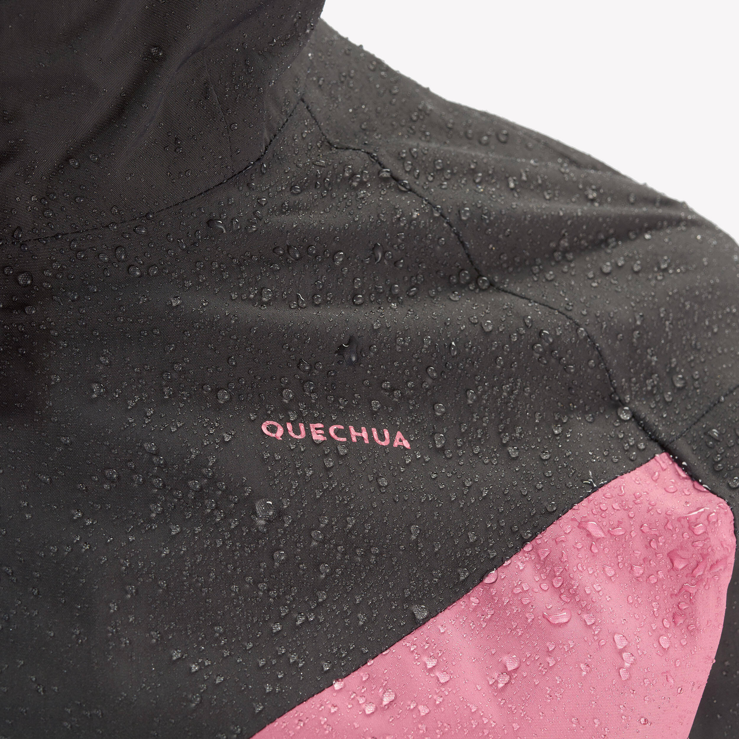 Kids’ Waterproof Hiking Jacket - MH500 TW - Pink -  3