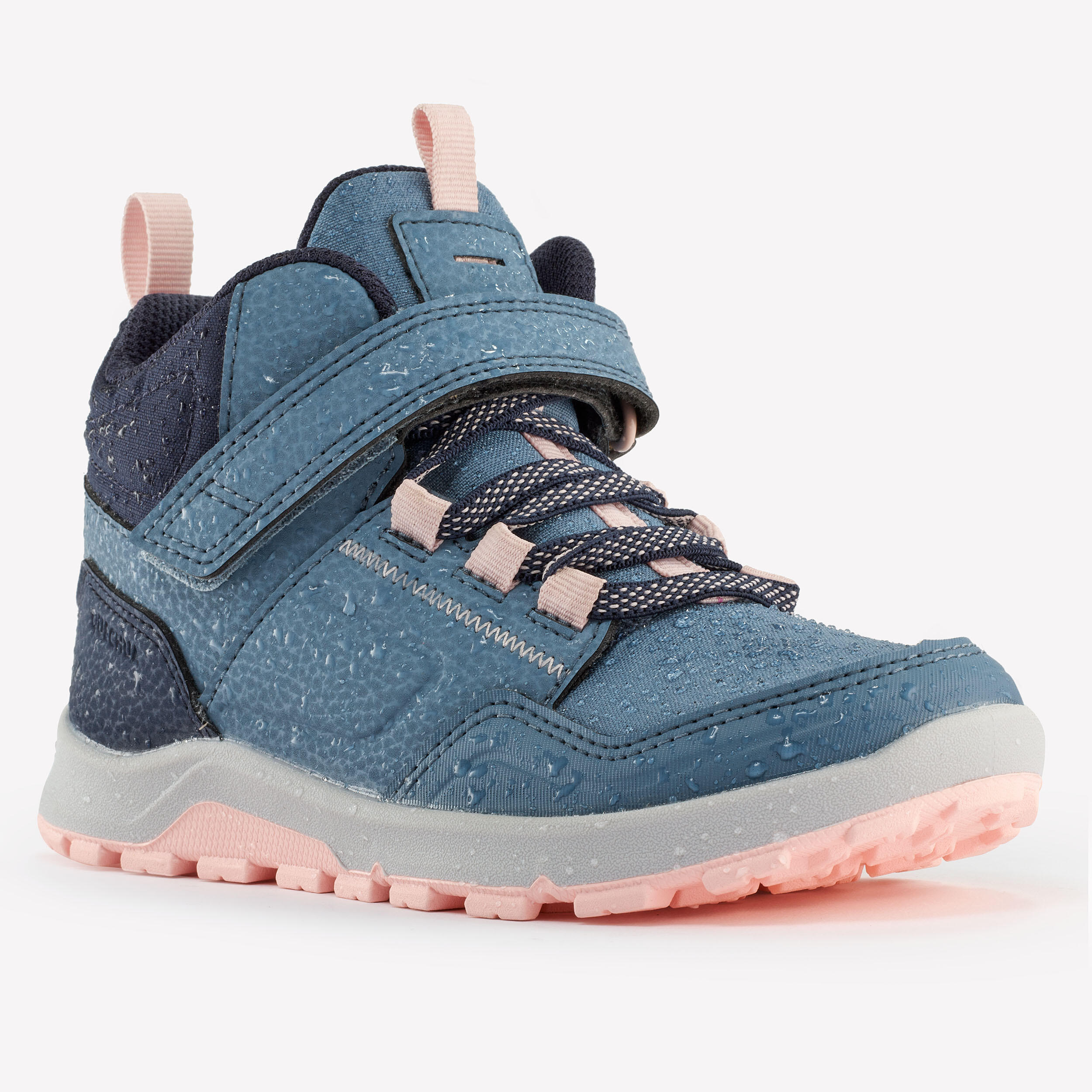 Botas de montaña y trekking perlantes con velcro Niños 28-34 Quechua NH500 4/5