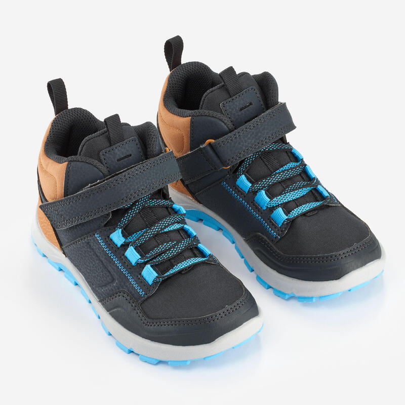 Chaussures de randonnée enfant avec scratch - NH500 MID GRISE - 28 AU 34