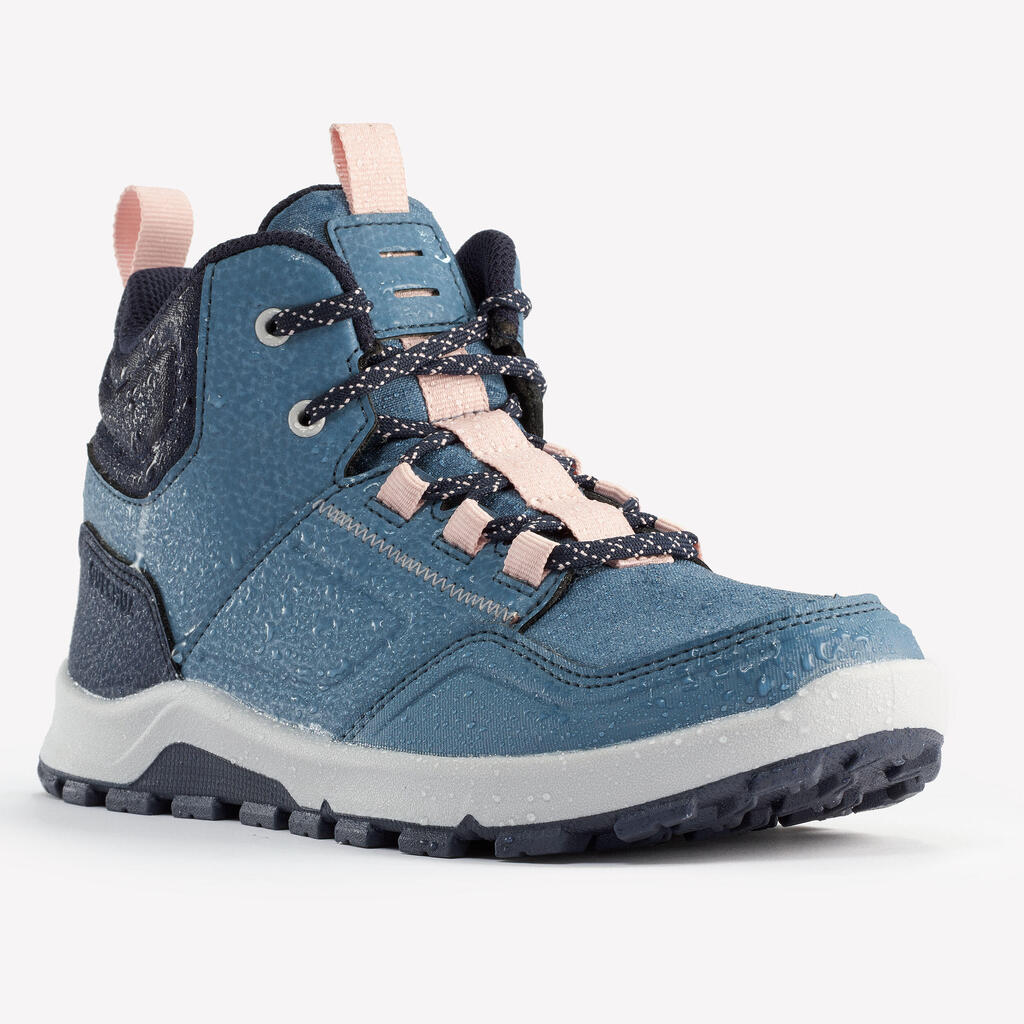 Kids’ Hiking Boots - NH500 MID - UK size 2.5 to 5 - Blue