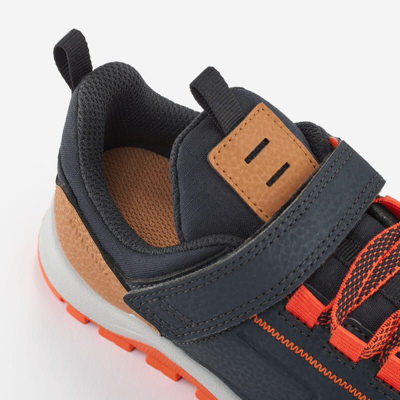 Chaussures de randonnée enfant avec scratch - NH500 LOW BLEU/ORANGE - 28 AU 34