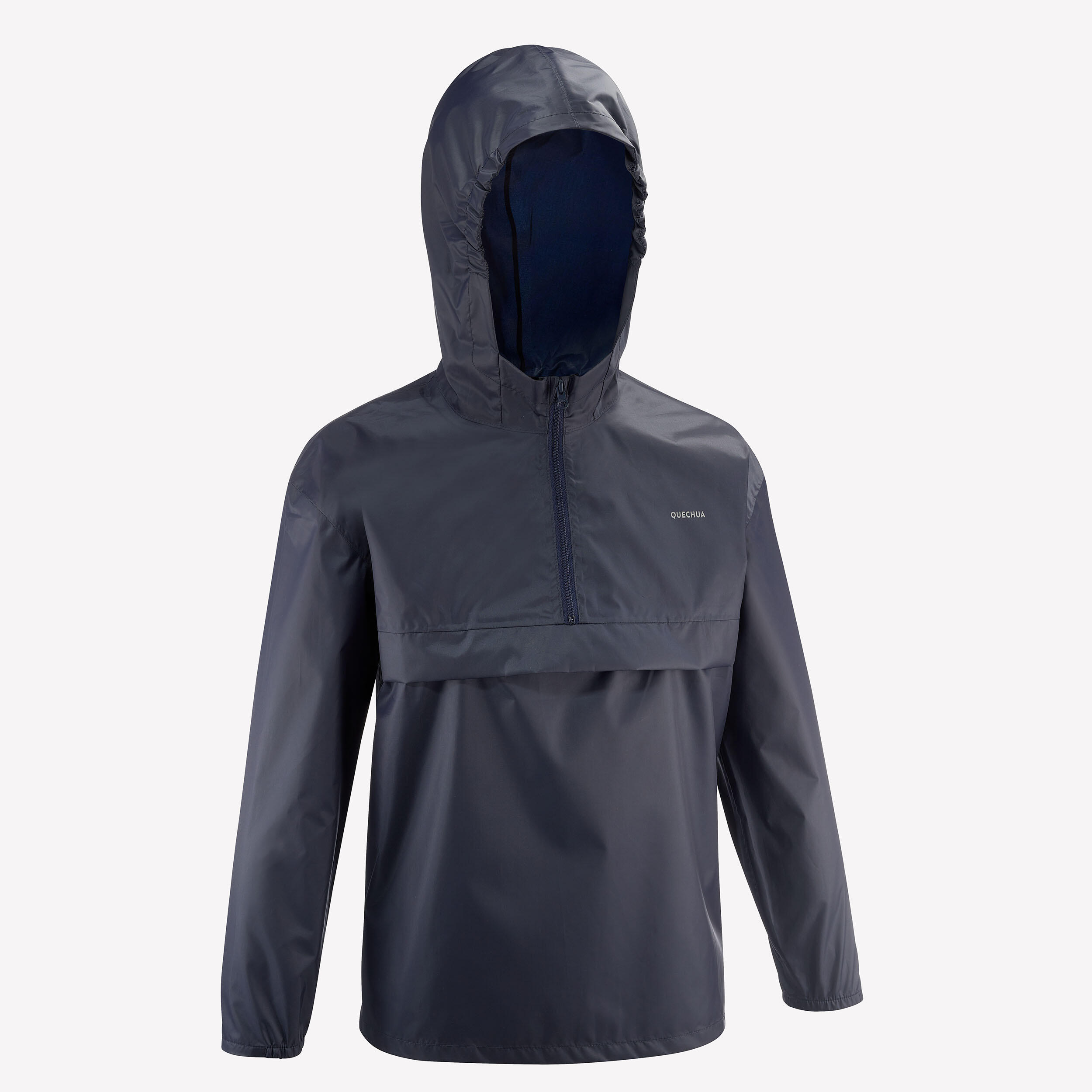 Chaqueta impermeable de senderismo 1/2 cremallera niños 7-15 años, MH100 negro  6/6