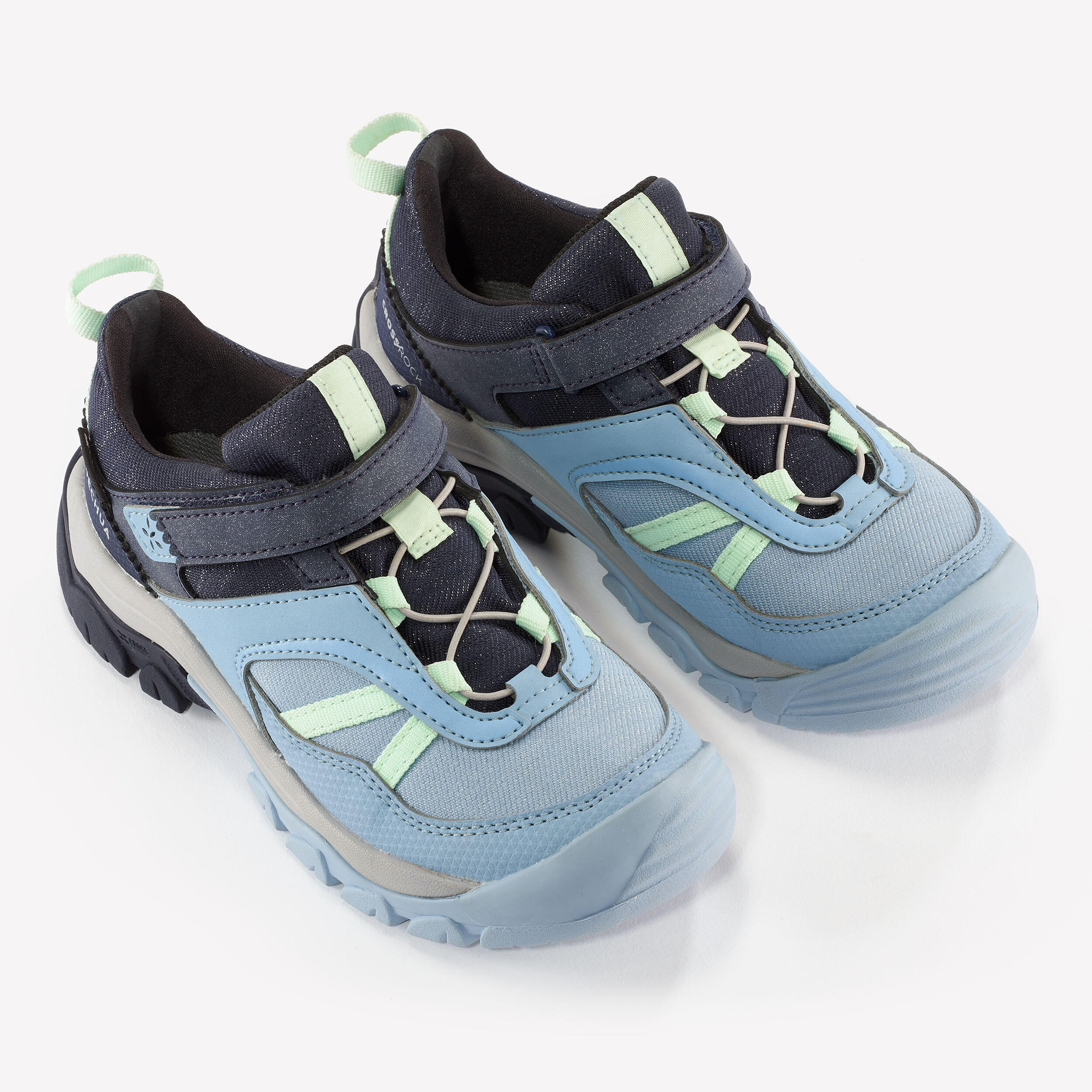 Children's Waterproof Hiking Boots - CROSSROCK light blue - 28–34 5/10