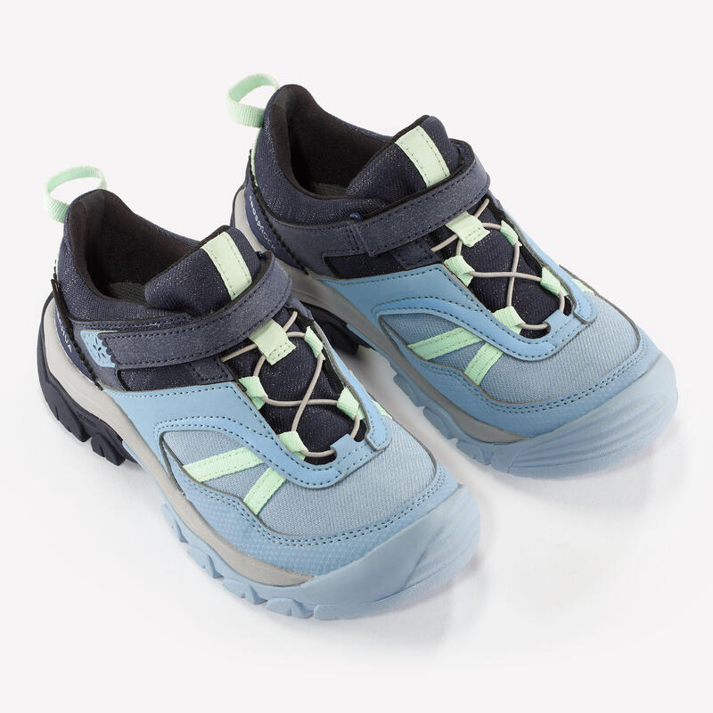 兒童防水登山健行鞋（28–34 號）－淡藍色