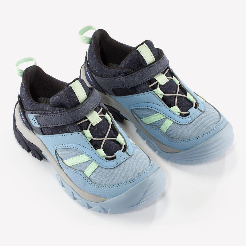 Chaussures imperméables de randonnée enfant -CROSSROCK bleu clair - 28 AU 34