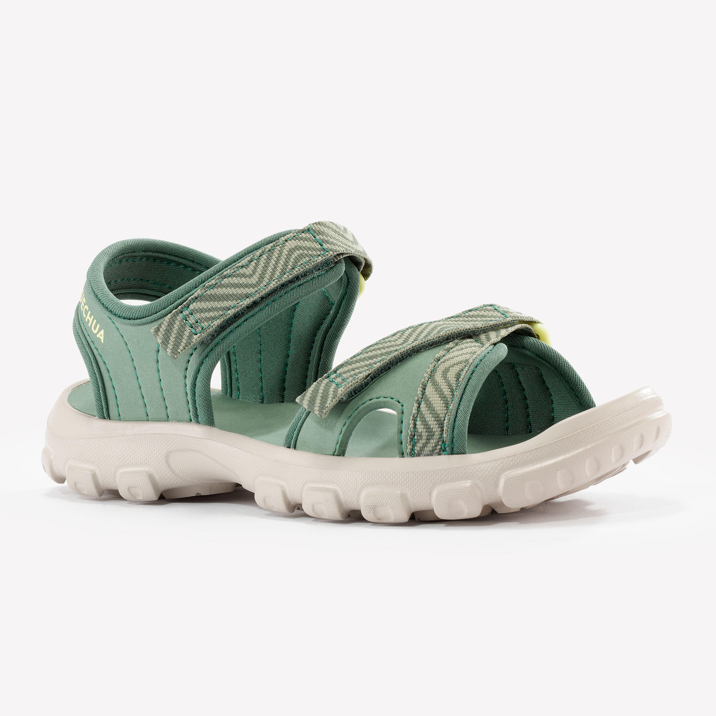 Kids’ Hiking Sandals  - NH100 - UK Kids size 6.5 to 12.5 - Khaki 1/10