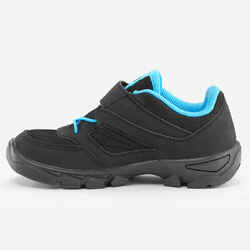 Kids' Velcro hiking shoes  NH100 black - 24 to 34 