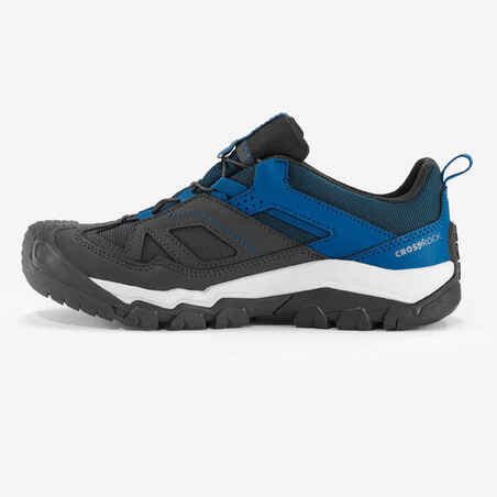 Παιδικά αδιάβροχα παπούτσια πεζοπορίας με κορδόνια CROSSROCK Μεγέθη 35-38 - Μπλε