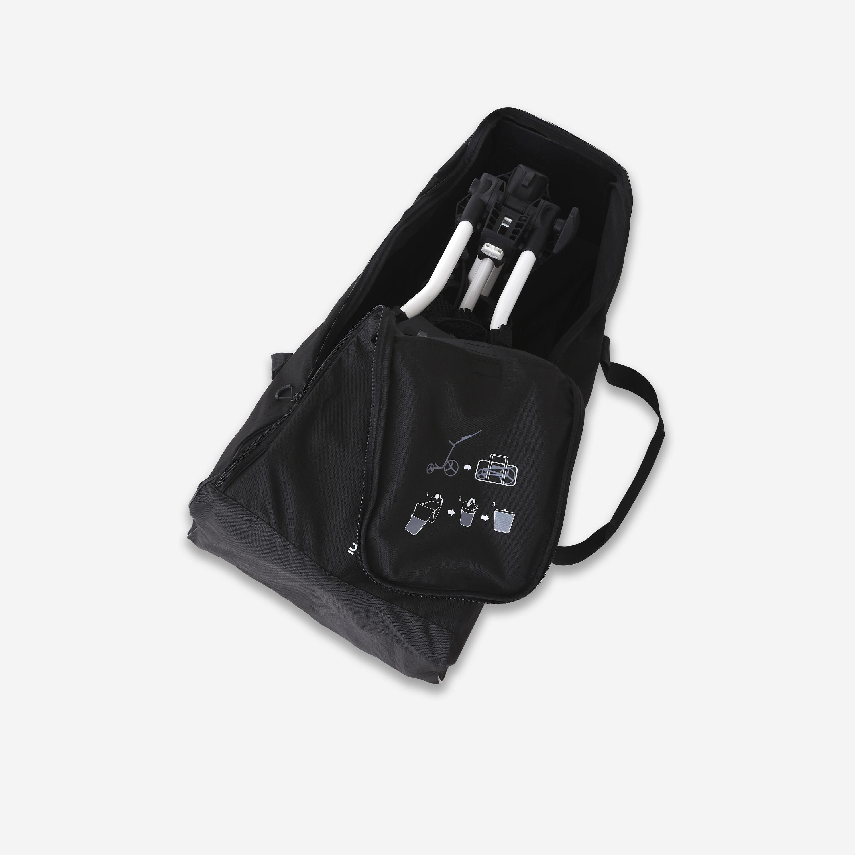FUNDA DE CARRITO GOLF CON CREMALLERA NEGRA - INESIS 4/5