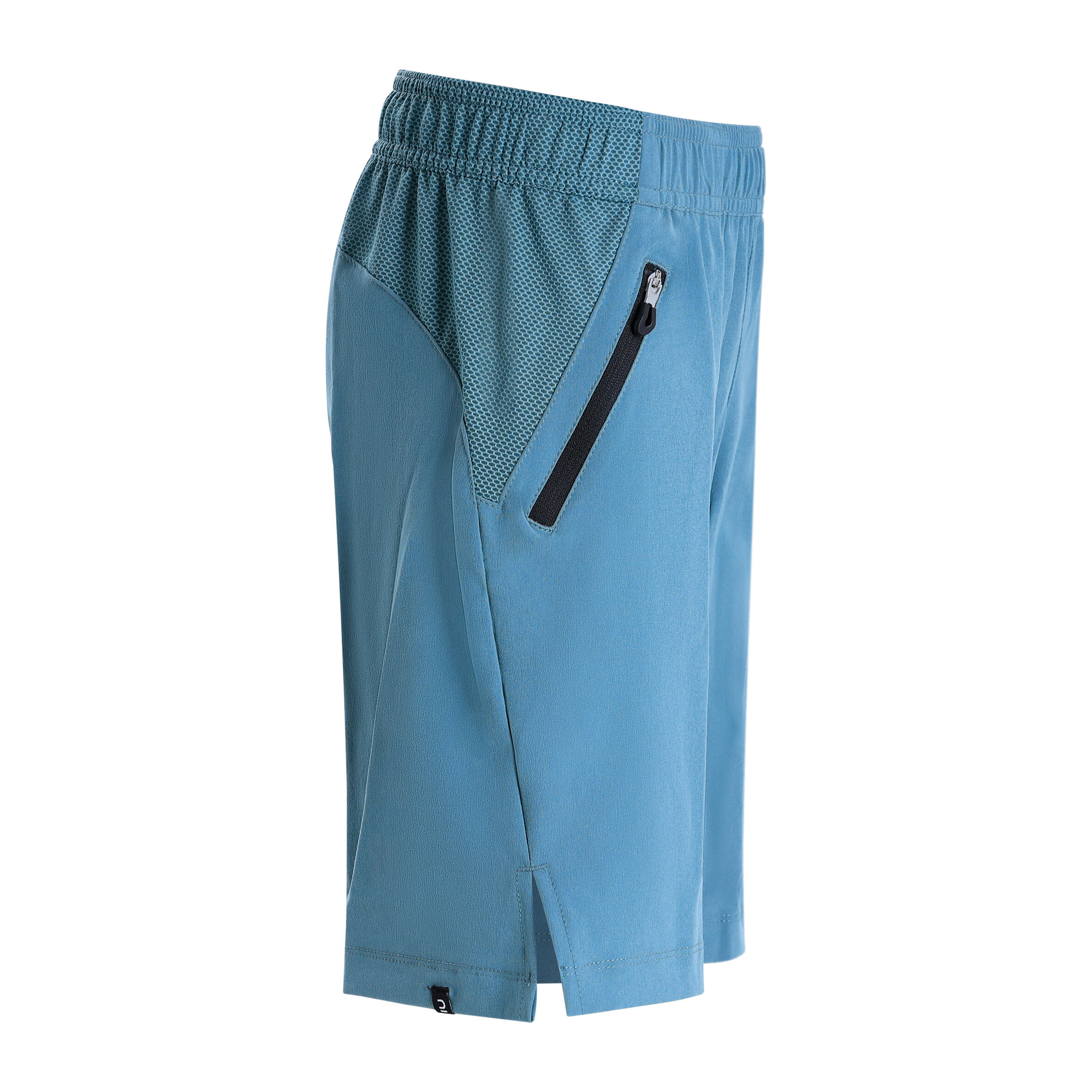 Boys' Breathable Synthetic Shorts W500 - Black Print