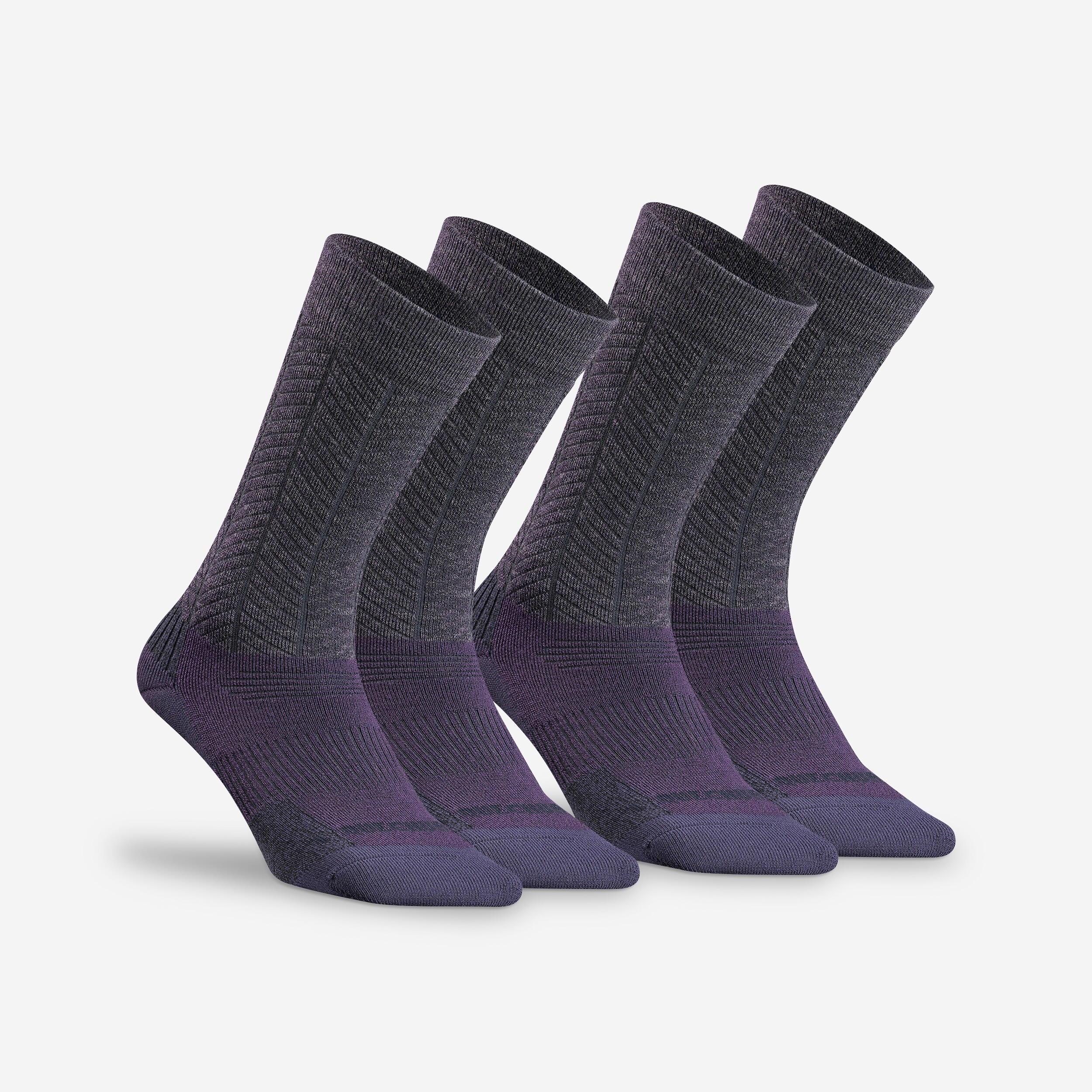 QUECHUA Warm  Hiking Socks SH500 Mid 2 Pairs