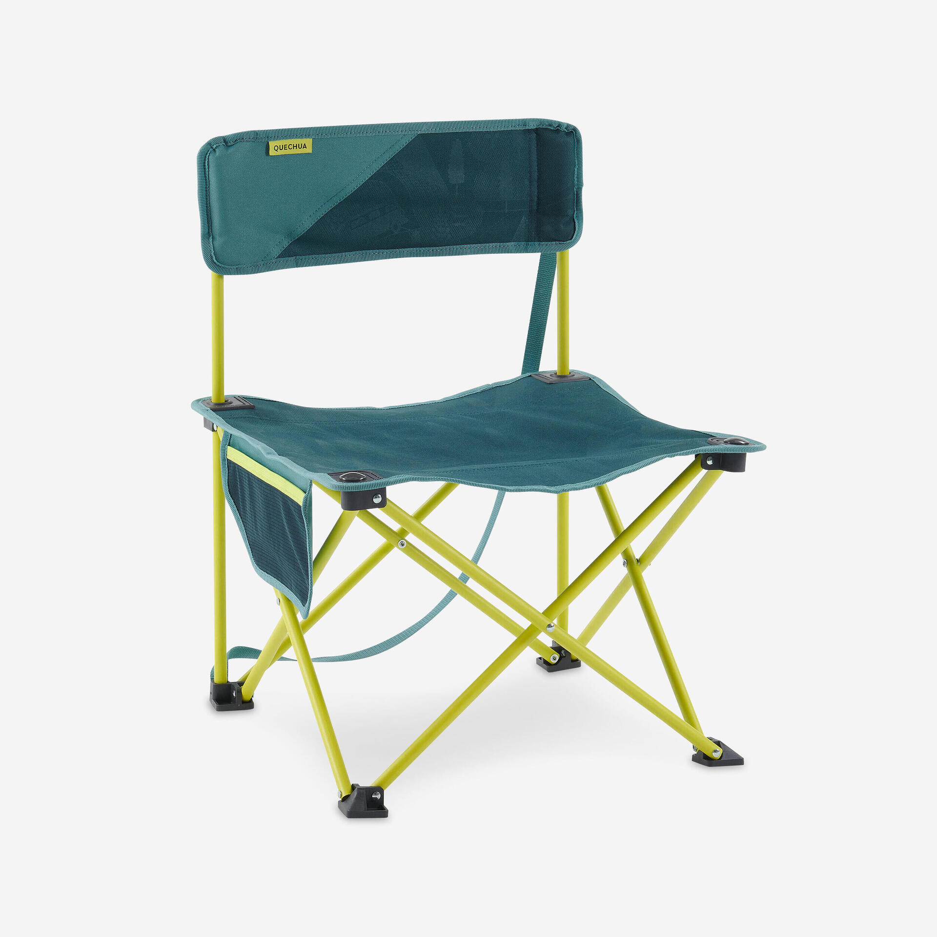 Mountain Hiking Low Folding Camping Chair Quechua MH100 Yellow