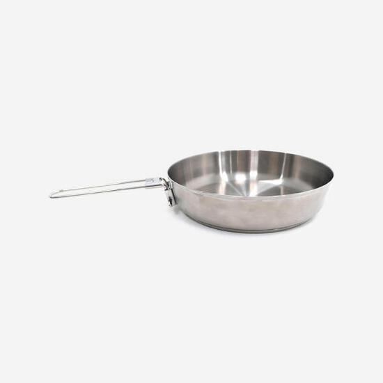 Pfanne Edelstahl doppelter Boden Camping - Ø 20 cm 1,2 L